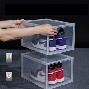 2pack Clear sneaker shoeboxes stack magnetdoor